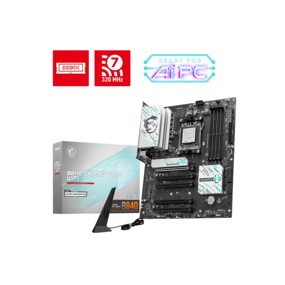 Obrázok pre MSI B840 GAMING PLUS WIFI základní deska AMD B840 Zásuvka AM5 ATX