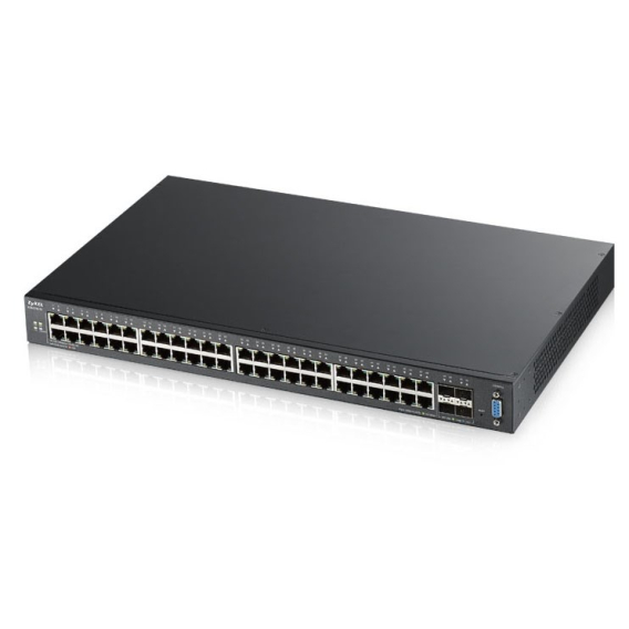 Zyxel XGS2210-52 Řízený L2 Gigabit Ethernet (10/100/1000) 1U Černá Obrázok pre Zyxel XGS2210-52 Řízený L2 Gigabit Ethernet (10/100/1000) 1U Černá
