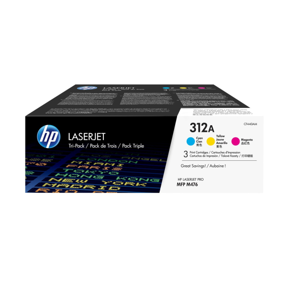 Obrázok pre HP Azurová tonerová kazeta 312A LaserJet, trojbalení