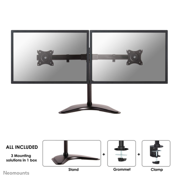 Obrázok pre Neomounts NM-D335DBLACK Držák/stojan na monitor 68,6 cm (27") Stůl Černá