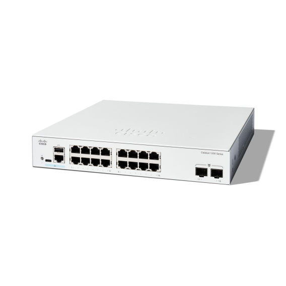 Obrázok pre Cisco C1200-16T-2G síťový přepínač Řízený L2/L3 Gigabit Ethernet (10/100/1000) Bílá