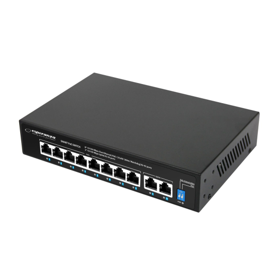 Obrázok pre Esperanza ENS106 10-portový Poe Switch 10/100 96W