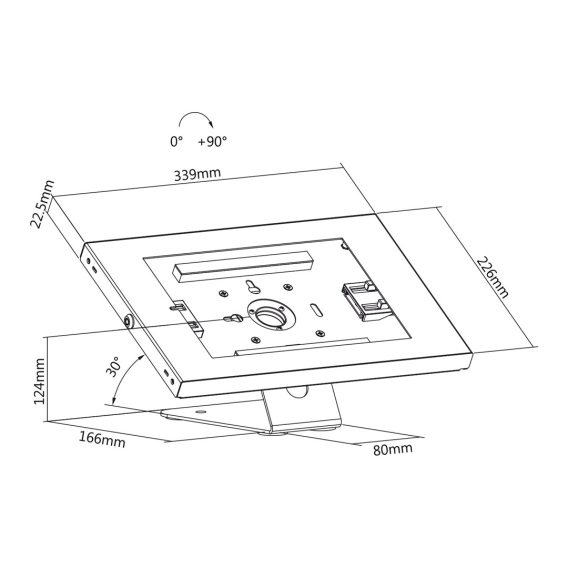 Obrázok pre Maclean Reklamní držák na tablet, nástěnný/kancelářský držák se zámkem, 9,7"-11", iPad/iPad Air/iPad Pro, Samsung Galaxy Tab A/Tab A7/Tab S6 Lite, MC-475W