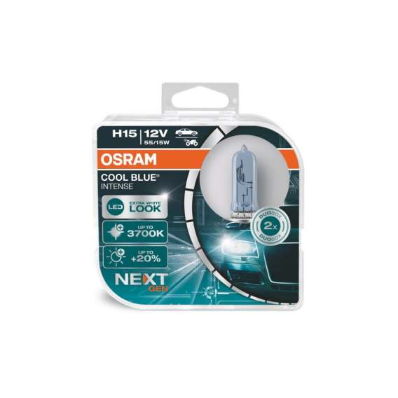 Obrázok pre OSRAM 64176CBN-HCB halogen bulb COOL BLUE® INTENSE H15 15/55 W 12 V