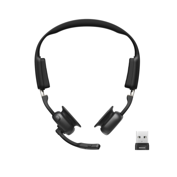 Obrázok pre SHOKZ C610-AA-BK sluchátka / náhlavní souprava Sluchátka s mikrofonem Bezdrátový Za ucho Kancelář / call centrum USB Typ-A Bluetooth Černá