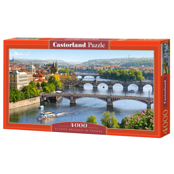 Obrázok pre Castorland Vltava Bridges in Prague 4000 pcs Puzzle 4000 kusů Město