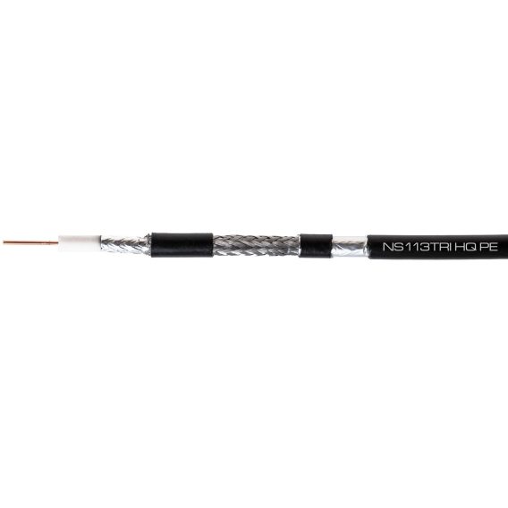 Obrázok pre COAXIAL CABLE NS113TRI HQ PE Black 300m