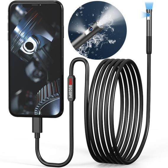 Obrázok pre INSPECTION CAMERA DUO ENDOSCOPE TWO CAMERAS 2M 7LED 2xFHD WIFI for iPHONE