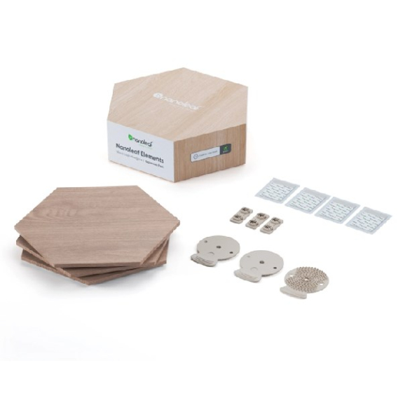 Nanoleaf Elements Wood Look Hex Exp Pk 3 světlo pro vytvoření atmosféry Obrázok pre Nanoleaf Elements Wood Look Hex Exp Pk 3 světlo pro vytvoření atmosféry