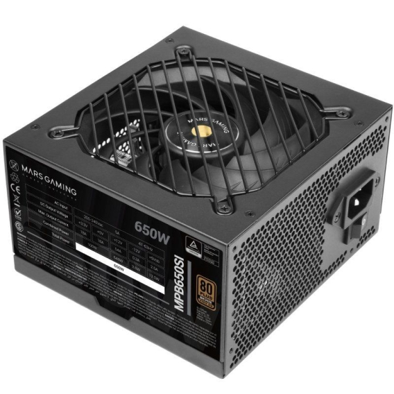 Obrázok pre Mars Gaming MPB650SI napájecí zdroj 650 W 24-pin ATX ATX Černá