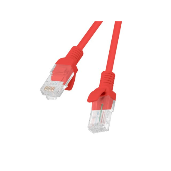 Obrázok pre PATCHCORD KAT.6 UTP 0.5M CZERWONY FLUKE PASSED LANBERG 10-PACK