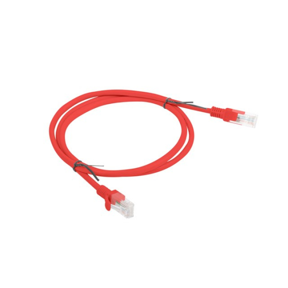 Obrázok pre PATCHCORD KAT.5E UTP 1M CZERWONY FLUKE PASSED LANBERG 10-PACK