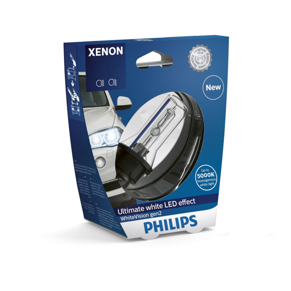 Obrázok pre Philips WhiteVision Xenon gen2 42403WHV2S1 Xenonová výbojka do automobilových světlometů