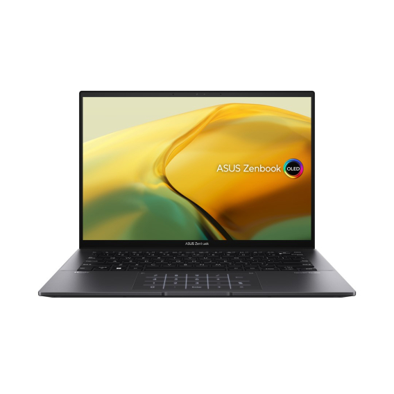 Obrázok pre ASUS Zenbook 14 OLED UM3402YA-WS74T laptop AMD Ryzen™ 7 7730U 35,6 cm (14") WQXGA+ 16 GB LPDDR4x-SDRAM 512 GB SSD Wi-Fi 6E (802.11ax) Windows 11 Home Černá Nový / Repack