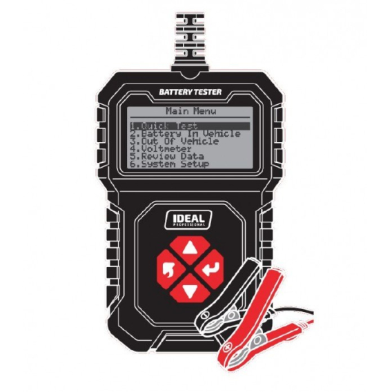 Obrázok pre Digital battery tester, 12V, 100-2000 EN, supported battery types: AGM, EFB, GEL, WET, charging system test, starter test