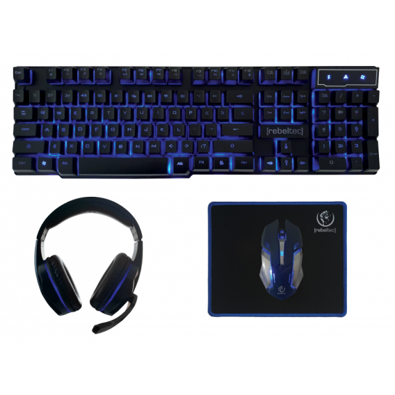 Obrázok pre Rebeltec SHERMAN klávesnice Obsahuje myš Hraní USB QWERTY Anglický Černá