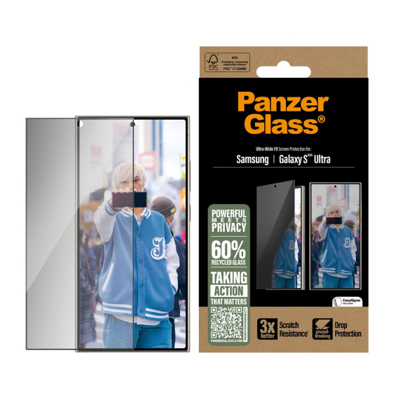 Obrázok pre PanzerGlass Privacy Screen Protector Samsung Galaxy S25 Ultra | Ultra-Wide Fit | PanzerGlass