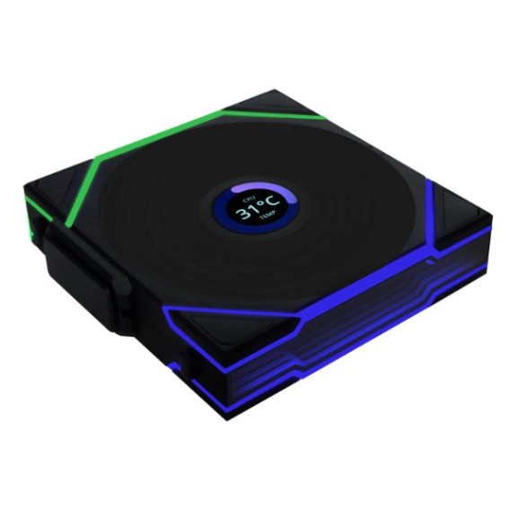 Obrázok pre Lian Li Uni Fan TL120 LCD Reverse Blade Wireless Počítačová skříň Ventilátor 12 cm Černá 1 kusů