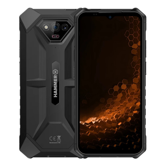 Obrázok pre HAMMER Iron V 16,5 cm (6.5") Dual SIM Android 13 4G USB typu C 6 GB 64 GB 6320 mAh Černá