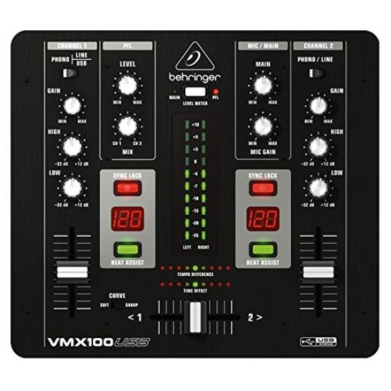 Obrázok pre Behringer VMX100USB audio mixér 2 kanály/kanálů Černá