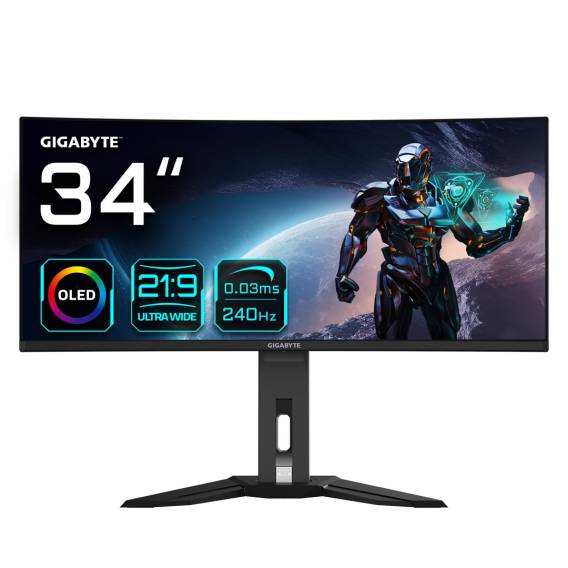 Obrázok pre GIGABYTE MO34WQC2 počítačový monitor 86,4 cm (34") 3440 x 1440 px Wide Quad HD OLED Černá