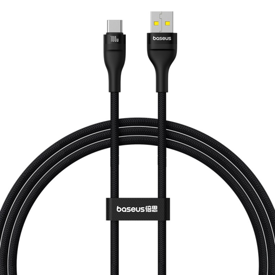 Obrázok pre Baseus Flash 2 Rychlonabíjecí kabel USB A na USB C 1 m 100 W Černá