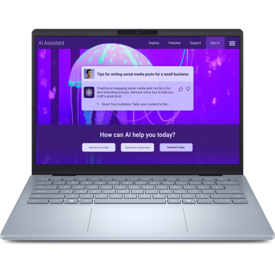 Obrázok pre DELL 14 Plus Intel Core Ultra 7 256V Laptop 35,6 cm (14") 2.5K 16 GB LPDDR5x-SDRAM 512 GB SSD Wi-Fi 7 (802.11be) Windows 11 Home Modrá