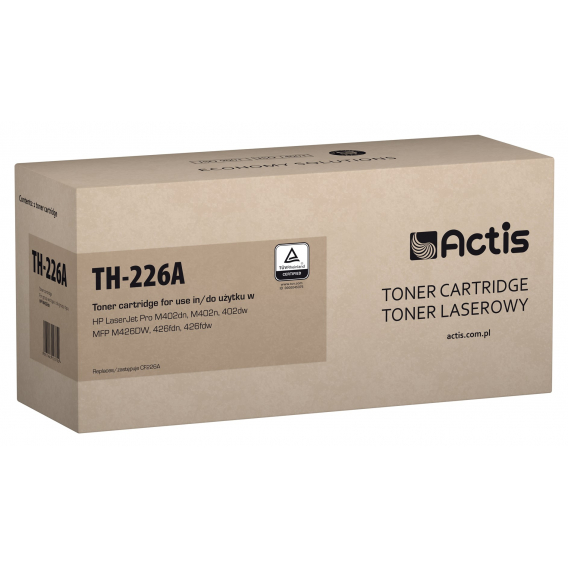 Obrázok pre Actis Tonerová kazeta TH-226A (náhradní HP 226A CF226A; standardní; 3100 stran; černá)