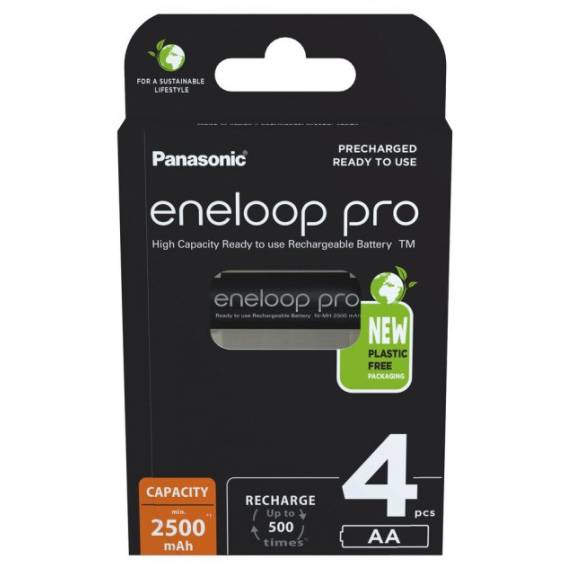 Obrázok pre Dobíjecí baterie PANASONIC ENELOOP PRO AA 2500 mAh 4 szt (BK-3HCDE/4CP)