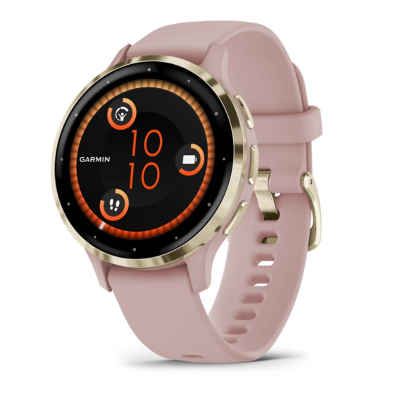 Obrázok pre Garmin Venu 3S 3,05 cm (1.2") AMOLED 41 mm Digitální 390 x 390 px Dotyková obrazovka Zlato, Růže Wi-Fi GPS