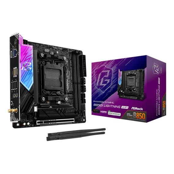 Obrázok pre Asrock Phantom Gaming B850I Lightning WiFi AMD B850 Zásuvka AM5 Mini ITX