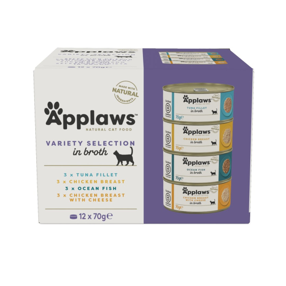 Obrázok pre APPLAWS Variety selection multipack in broth - mokré krmivo pro kočky - 12x70g