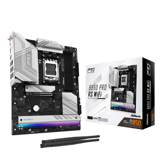 Obrázok pre Asrock B850 Pro RS WiFi AMD B850 Zásuvka AM5 ATX