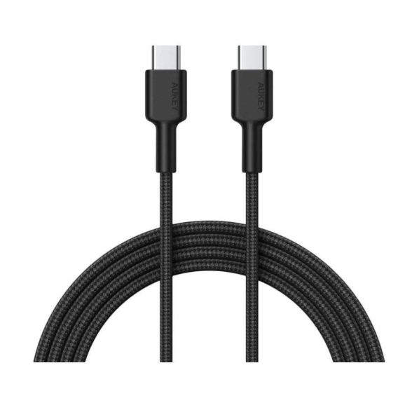 Obrázok pre KABEL AUKEY USB-C 2.0, QC 18W, OPLETENÝ, 0,9M, ČERNÝ