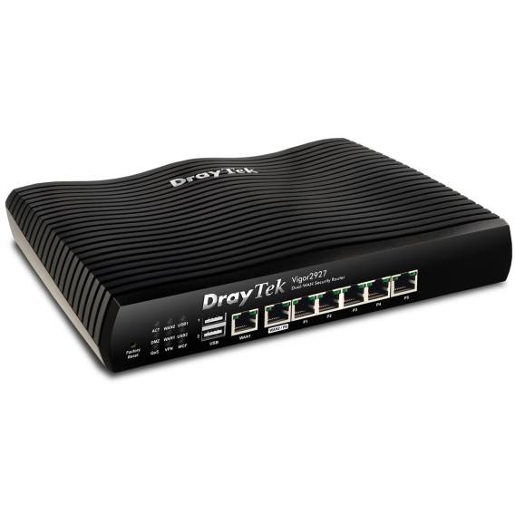 Obrázok pre DrayTek Vigor2927 router zapojený do sítě Gigabit Ethernet Černá