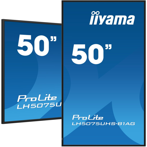 Obrázok pre iiyama LH5075UHS-B1AG sdělovací displej Plochá digitální tabule 125,7 cm (49.5") LCD Wi-Fi 500 cd/m² 4K Ultra HD Černá Zabudovaný procesor Android 11 24/7