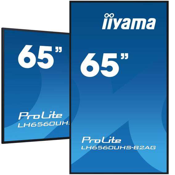 Obrázok pre iiyama LH6560UHS-B2AG sdělovací displej Digitální tabule 163,8 cm (64.5") LED Wi-Fi 500 cd/m² 4K Ultra HD Černá Zabudovaný procesor Android 11 24/7