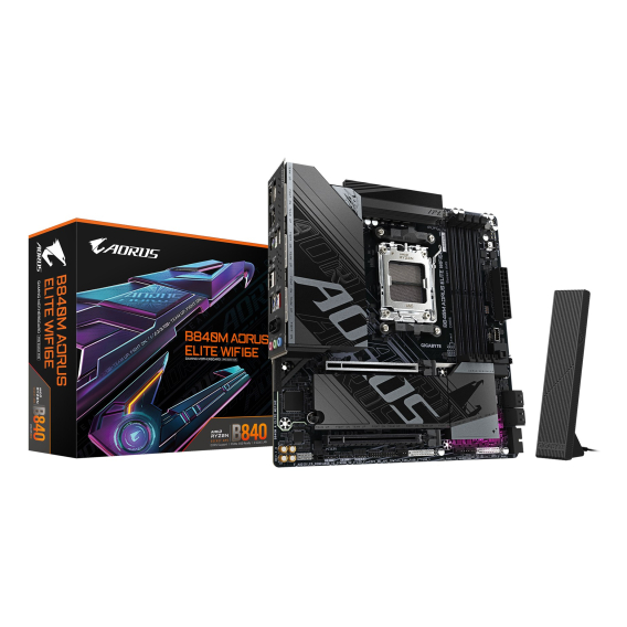Obrázok pre GIGABYTE B840M AORUS ELITE WIFI6E AMD B840 Zásuvka AM5 Micro ATX