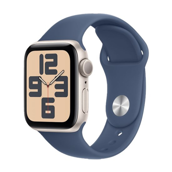 Obrázok pre Watch Apple Watch SE (2024) GPS 40mm Starlight Aluminium Case with Sport Band S/M - Denim