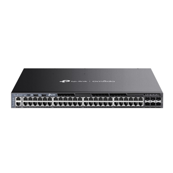 Obrázok pre TP-Link Omada SG6654XHP síťový přepínač Řízený L3 Gigabit Ethernet (10/100/1000) Podpora napájení po Ethernetu (PoE) 1U Černá