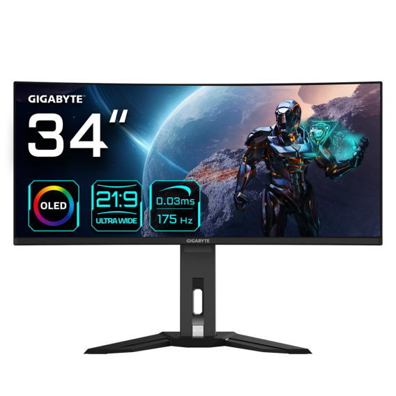 Obrázok pre GIGABYTE MO34WQC počítačový monitor 86,4 cm (34") 3440 x 1440 px Wide Quad HD OLED Černá
