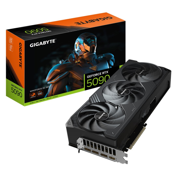 Obrázok pre GIGABYTE GeForce RTX 5090 WINDFORCE OC 32G NVIDIA 32 GB GDDR7