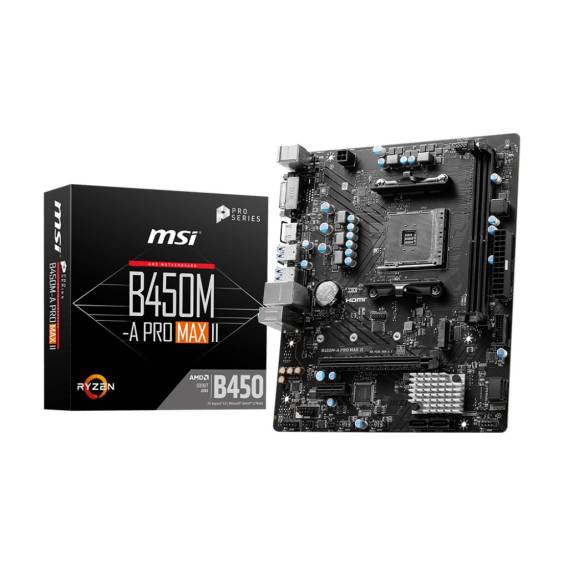 Obrázok pre MSI B450M-A PRO MAX II základní deska AMD B450 Socket AM4 Micro ATX