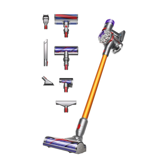 Obrázok pre Dyson V8 Absolute Tyčový vysavač 2 v 1 Baterie Suchý Bezsáčkové Stříbrná, Žlutá