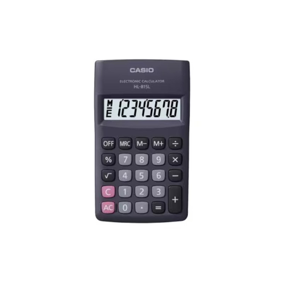 Obrázok pre Kapesní kalkulačka CASIO HL-815L-BK BOX, 8místná, 69,5x118mm, černá