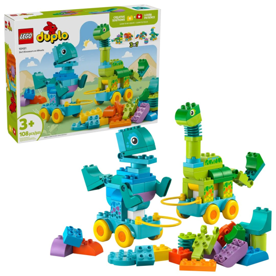 Obrázok pre LEGO DUPLO 10451 Dinosauři na kolečkách 3 v 1