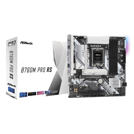 Obrázok pre Asrock B760M Pro RS Intel B760 LGA 1700 Micro ATX