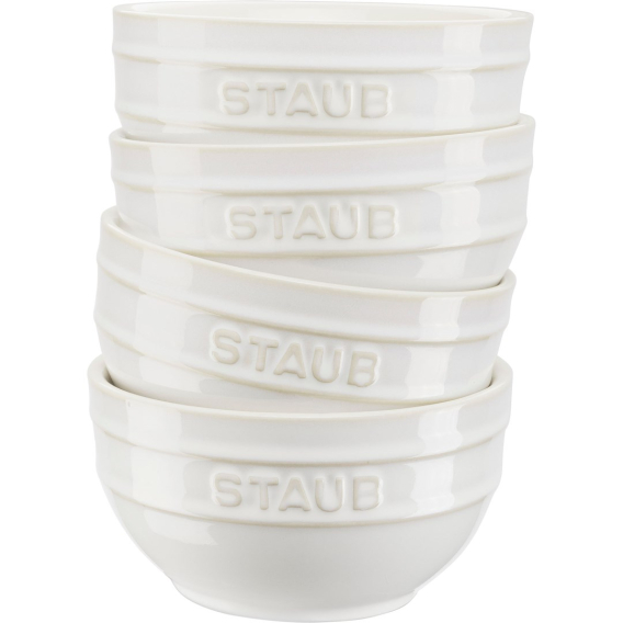 Obrázok pre Set of 4 Staub round bowls - 14 cm, Ivory