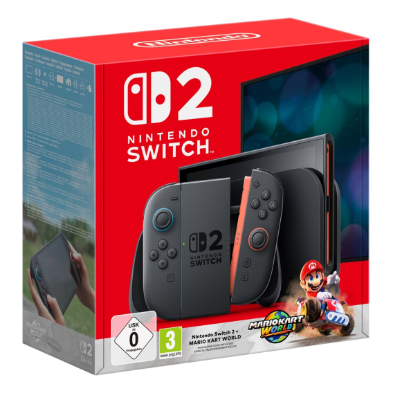 Obrázok pre Nintendo Switch 2 + Mario Kart World přenosná herní konzole 20,1 cm (7.9") 256 GB Dotyková obrazovka Wi-Fi Černá