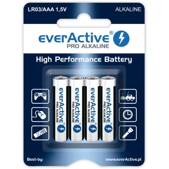 Obrázok pre EverActive Pro Alkalické baterie LR6 AA - blistr po 4 kusech